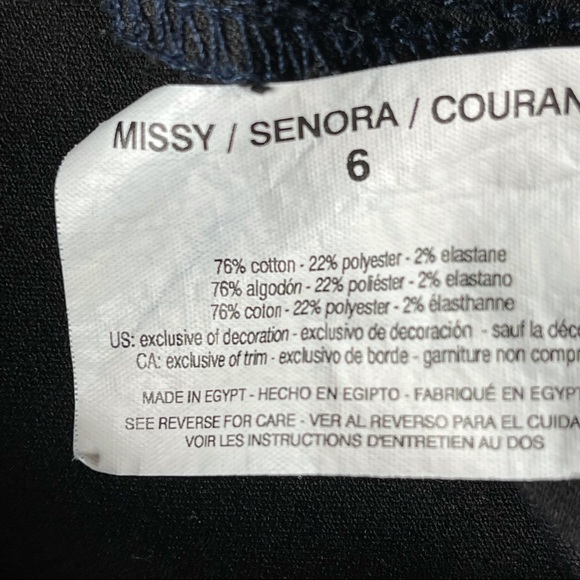 Gloria Vanderbilt stretchy dark capris size 6 - Picture 4 of 6